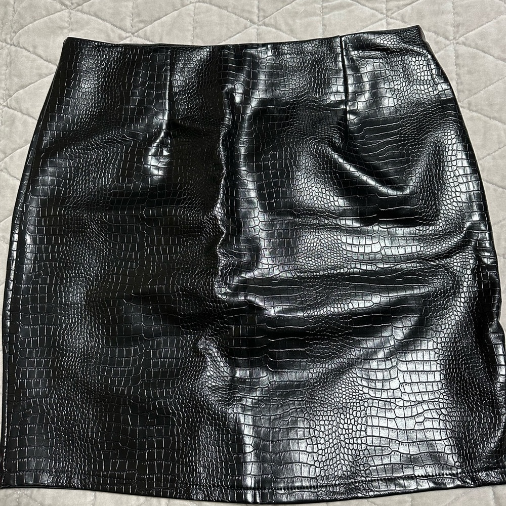 Black Leather Skirt